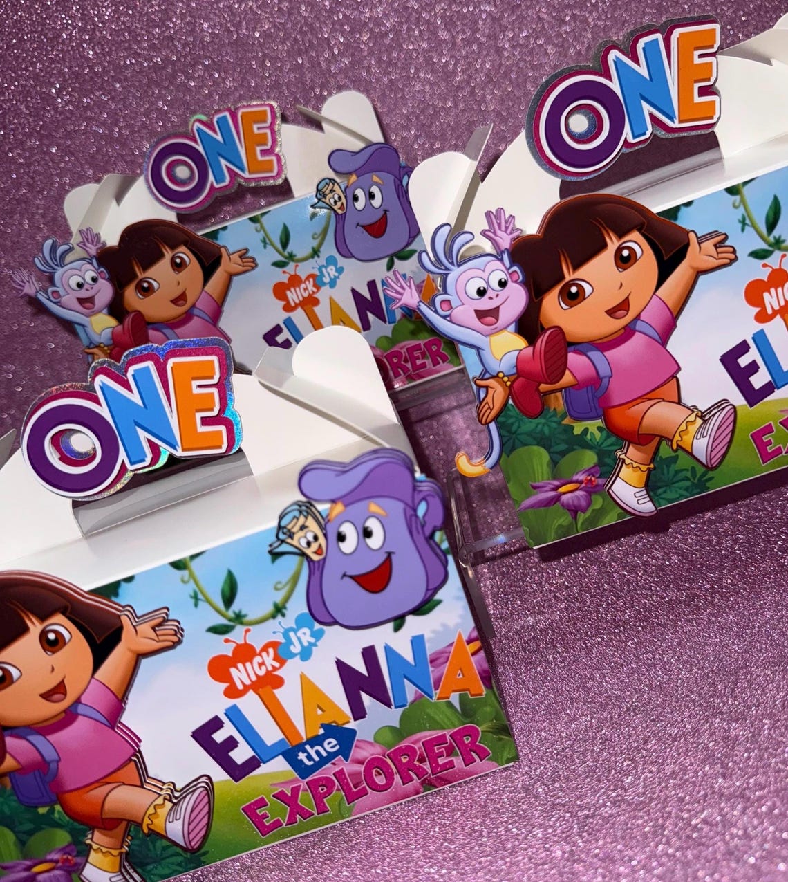 Dora Box Design Dora Favor Boxes: Gable Candy Boxes, Birthday Party - Etsy