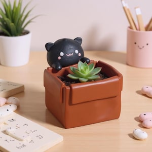 Purrfect Pot – Adorable Cat Planter for Succulents | Cat Lover Gift