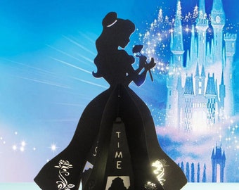 Pretty 3d Princess Lantern Nightlight Paper Cut Lightbox Cricut SVG file Template
