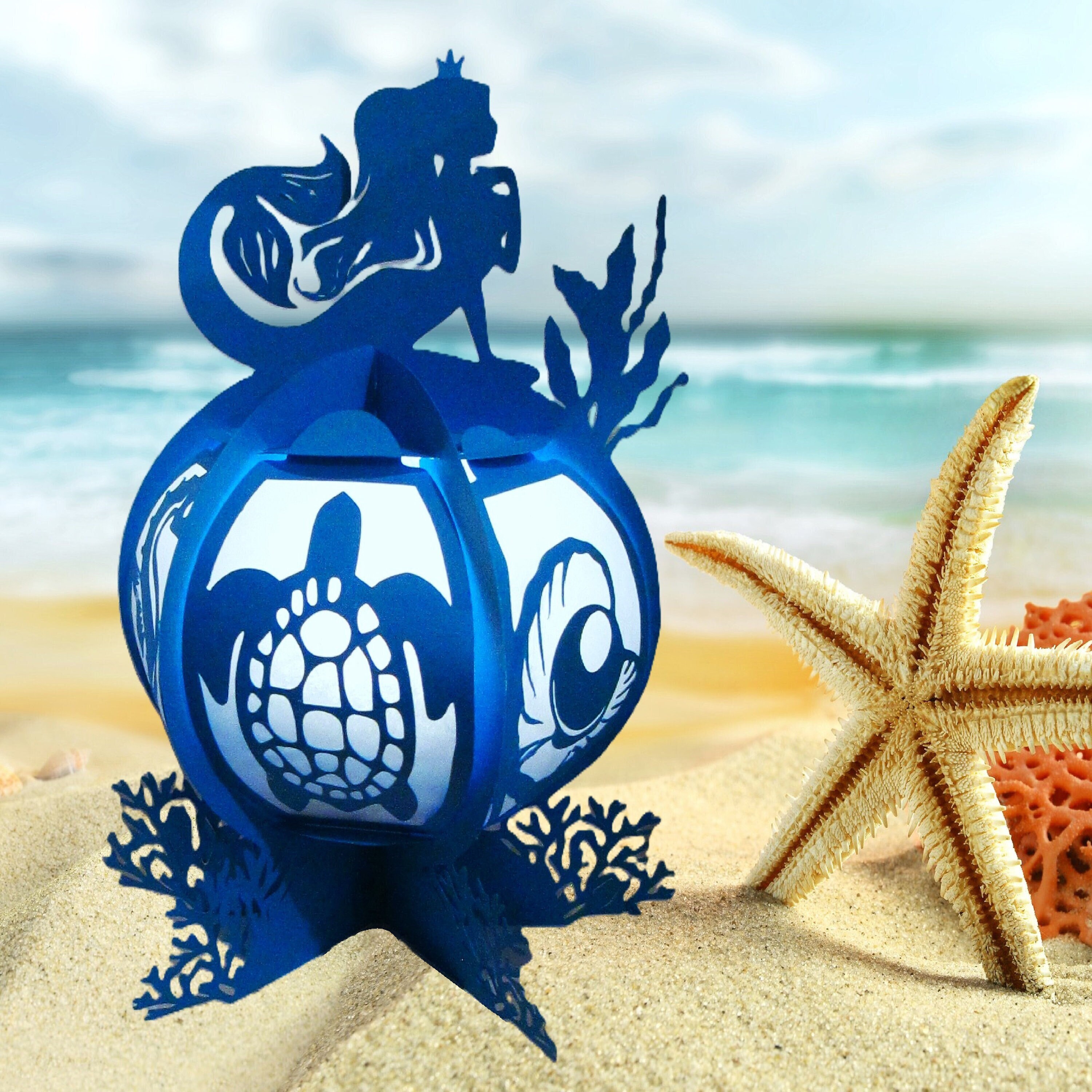 6 Lanterne Di Carta A Forma Di Medusa – Decorazione Feste A Tema Oceano E Sirena – 25 Cm