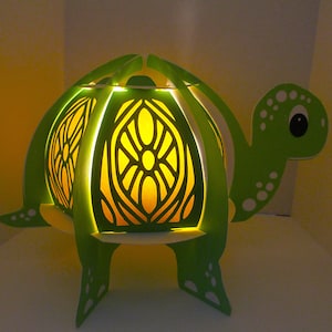 Turtle Animal Lantern Cricut SVG file Template