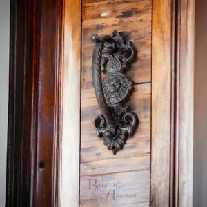 Manijas de puerta de hierro fundido rústico, tirador de puerta de granero de hierro vintage, herrajes para muebles de hierro fundido, regalos de decoración rústica para el hogar de hierro fundido para mamá y papá