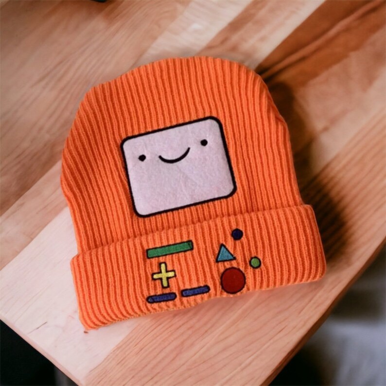 Embroidered BMO Beanie Hat Adventure Time Themed Beanie Etsy