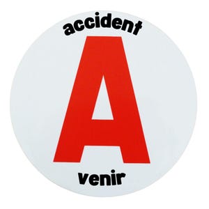 Ongeval Vooruit Schijf – Magnetische Sticker