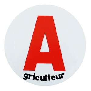 Boerenschijf A – Magnetische Sticker