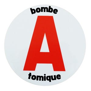 Atoombomschijf - Magnetische sticker
