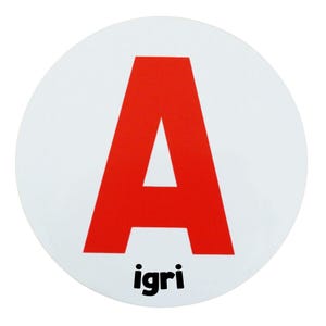 Zure Schijf A – Magnetische Sticker