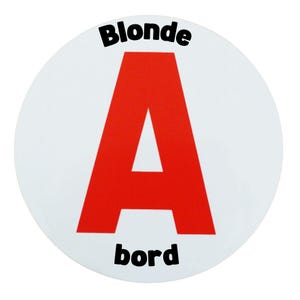 Blonde schijf op bord - magnetische sticker