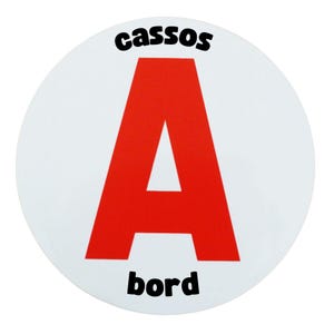 Schijf A cassos op bord – Magnetische sticker