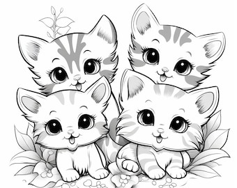 Kitten Coloring Pages for Kids