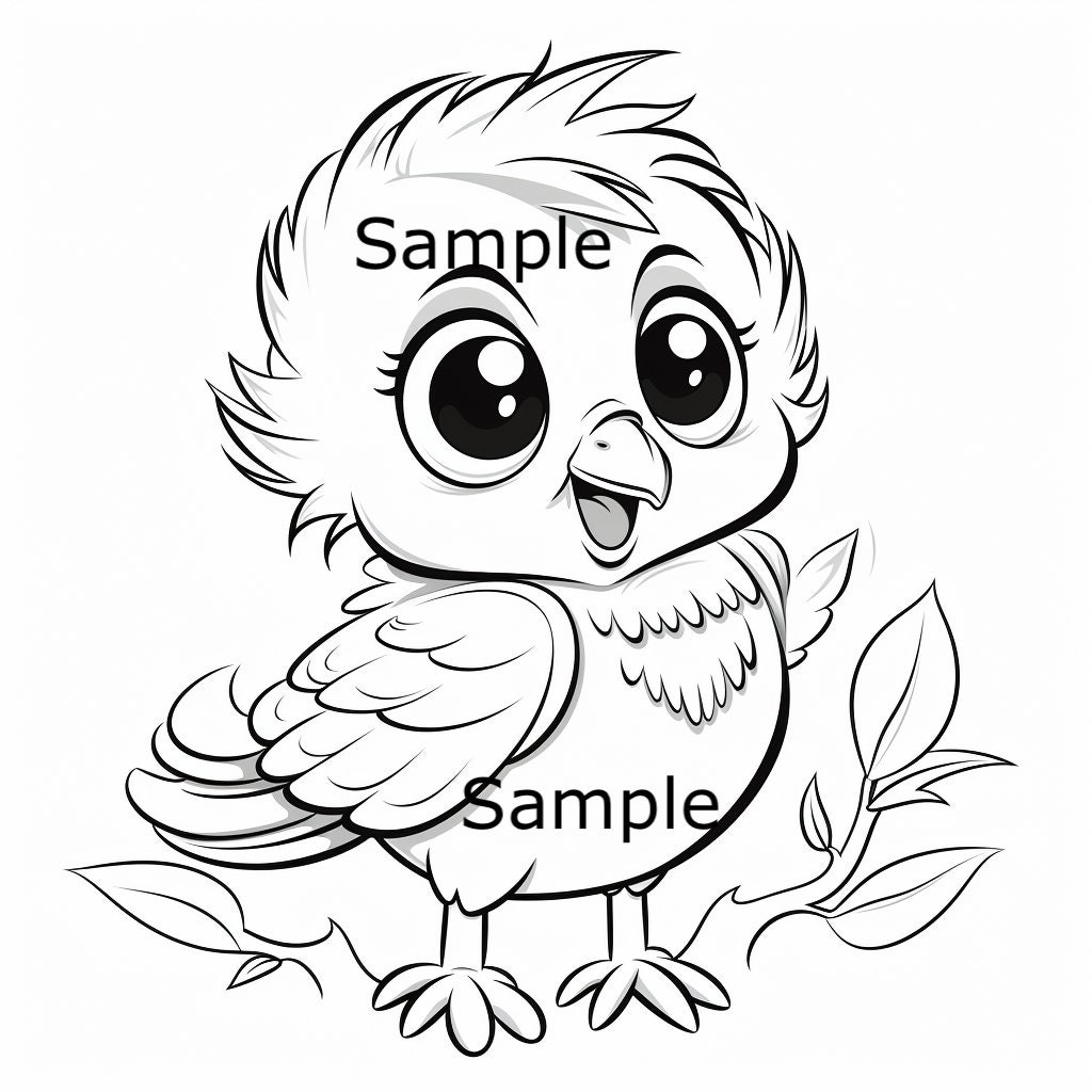Bird Coloring Pages for Kids - Etsy