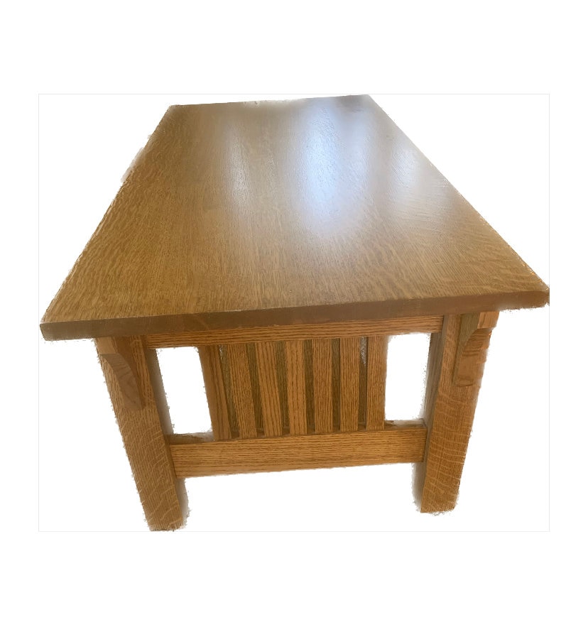 Mission Style Quarter Sawn Solid Oak Coffee Table - Etsy