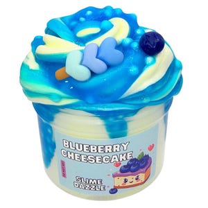 Blueberry Cheesecake Floam Slime DIY Kit: Buttery Texture, Dessert Scent