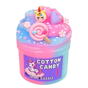 Cotton Candy Cloud Slime: Gummy Bear Charms & Sprinkles - Beginner Friendly