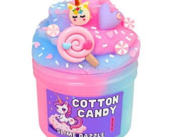 Cotton Candy Cloud Slime: Gummy Bear Charms & Sprinkles - Beginner Friendly
