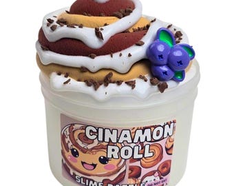 Cinnamon Roll Butter Slime Kit: DIY Scented Slime with Charm