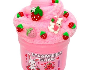 Strawberry Cloud Slime 8 fl Oz nicht klebriger anfängerfreundlicher Slime Made in USA duftend