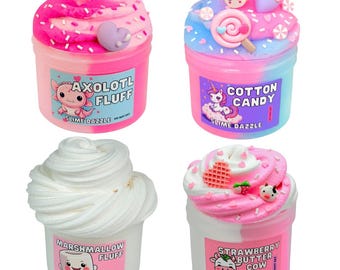 Beginner Slime Bundle 4-Pack of Soft, Holdable Slimes 8 oz Each