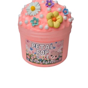 Petal Pop Butter Floam Slime Cactus Blossom Scented Slime with Flower Charms Beginner Friendly Holdable ASMR Texture