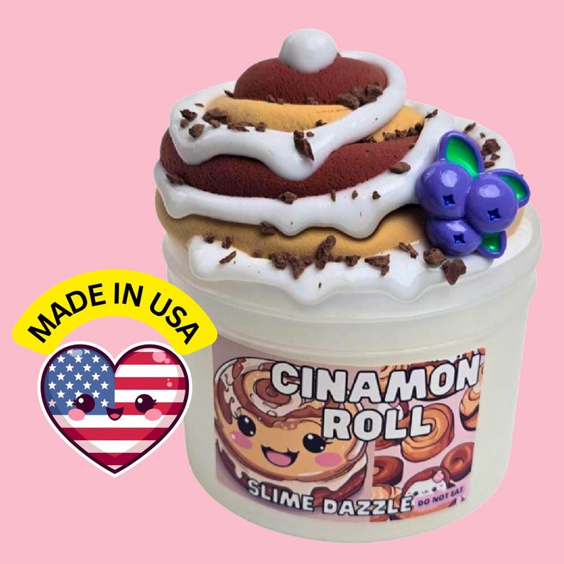 Cinnamon Roll Butter Slime Kit: DIY Scented Slime with Charm image 5