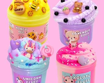 Nytt Cloud Slime-paket med 4-pack, 237 ml, stora slimes, klibbiga, nybörjarvänliga, lättspelade slime för barn och vuxna