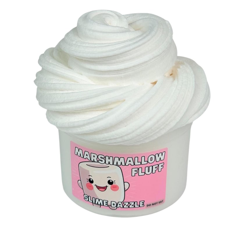 Fluffy Marshmallow Butter Slime: Vanilla Scented, Non-Sticky Beginner Slime image 1