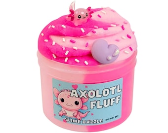 Axolotl Cloud Slime: profumato allo zucchero di lampone, granella di axolotl