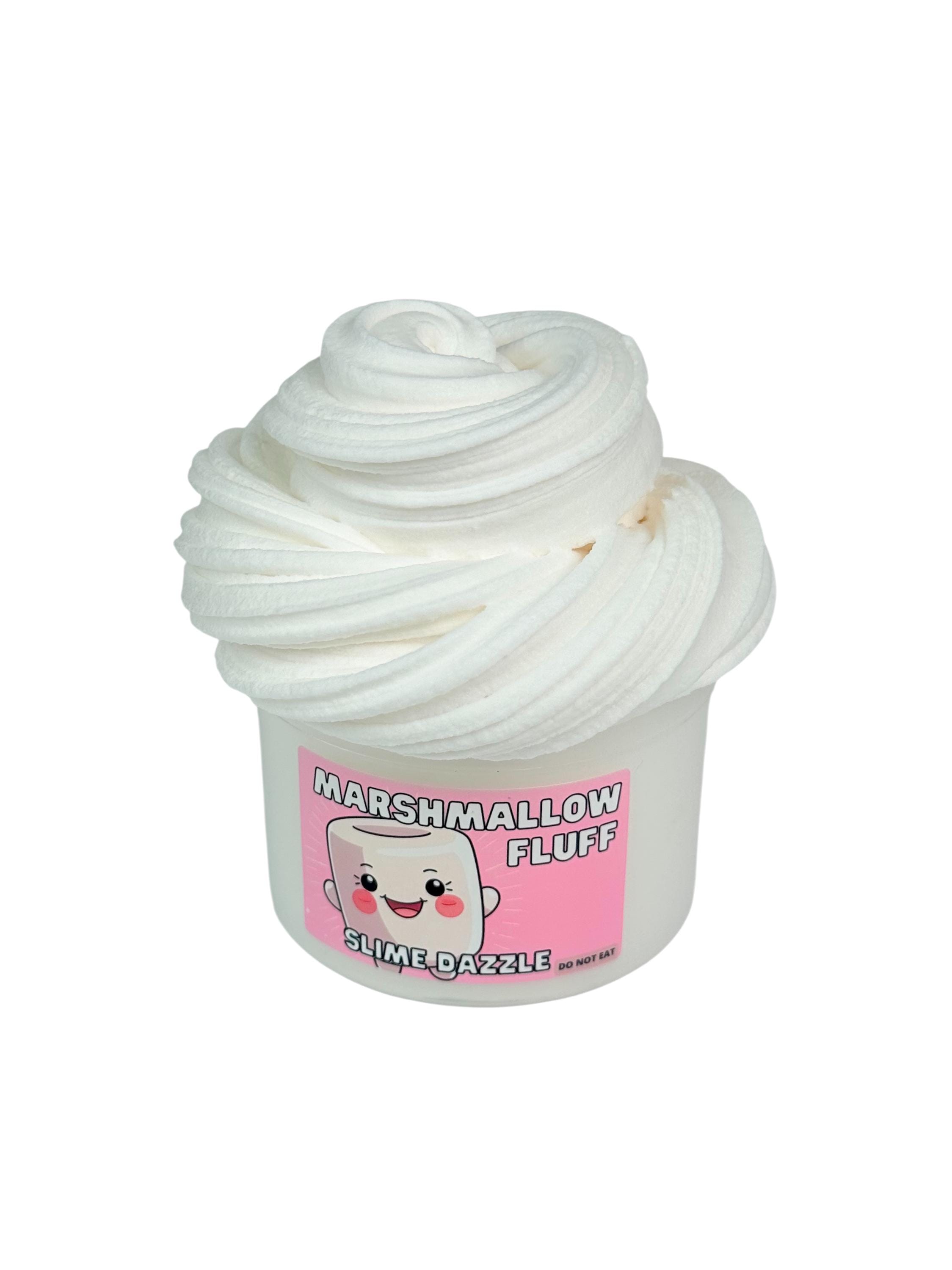 Butter Flauschiger Marshmallow Slime - Weißer, nicht klebriger aufblasbarer Schneebutterschleim - Marshmallow-Vanille duftender Anfängerschleim