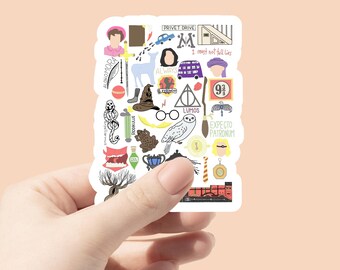 Harry Potter Stickers- Harry Potter- Hogwarts- JK Rowling- Harry Potter Books- Wizarding World- Slytherin- Gryffindor- Hufflepuff- Ravenclaw