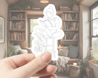 Book Stickers- Kindle Stickers- Minimalist Stickers- Readers- Books- Kindle Accessories- Kindle- Bookish Merch- Booktok