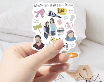 Gilmore Girls Stickers- Rory and Lorelai- Lukes Cafe- Gilmore Girls Show
