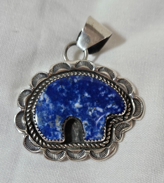 Cute And Incredible Old Zuni Denim Lapis Native American Jewelry Silver Necklace Set Cute And Incredible Old Zuni Denim Lapis Native American Jewelry Silver Necklace Set