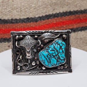 Sterling and Turquoise Vintage Native American Indian Navajo  display picture 1