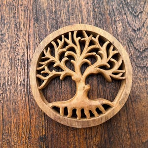 Hand-Carved Wooden Tree of Life – Balinese Wall Hanging Art