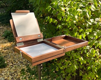 Mini Pochade Box: Portable Artist Paint Set with Palette