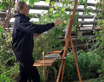 Originele handgemaakte houten Pochade-doos, Pochade-doos, schildersezeldoos, vierkante luchtdoos, Doos voor penselen en verfdoos Pochade-ezel Ezel voor schilderen