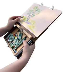 Mini Pochade Box for Plein Air Painting ,Compact & Handmade Travel Easel,Gift for Artists