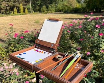 Mini Pochade box for Gift Artist 8”x8”