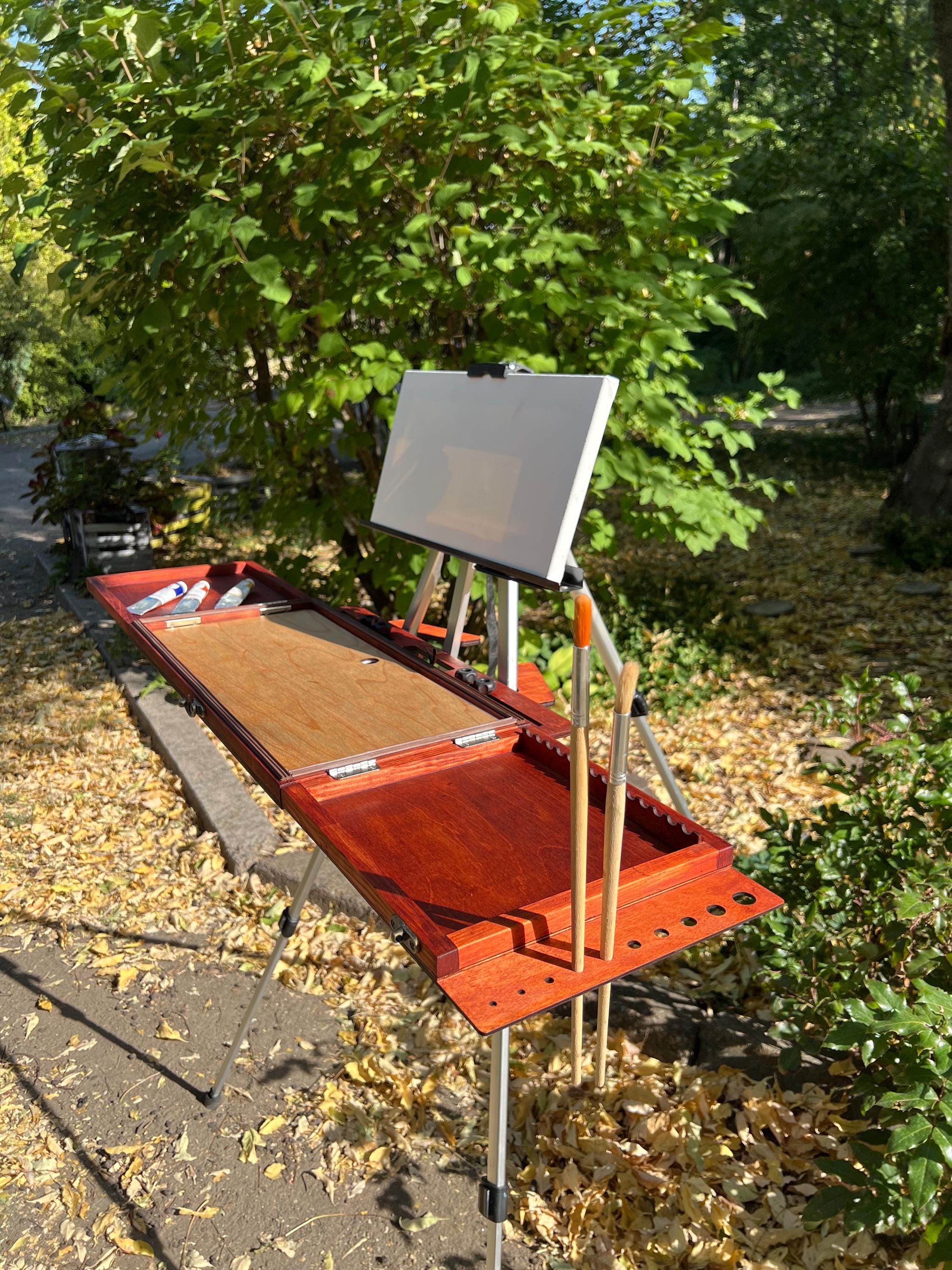 Kit Pittura A Olio Per Bambini - Cavalletto In Legno, Pennelli E Tavolozza (Ideale Per Principianti) - Foto 9