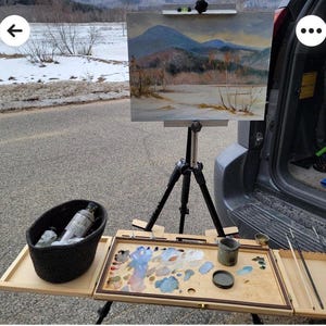 Pochade Box for Plein Air Painting. Oil Painting Box, Outdoor Painting Kit.Gouache painting pallet,Gift for Artists,made in Ukraine
