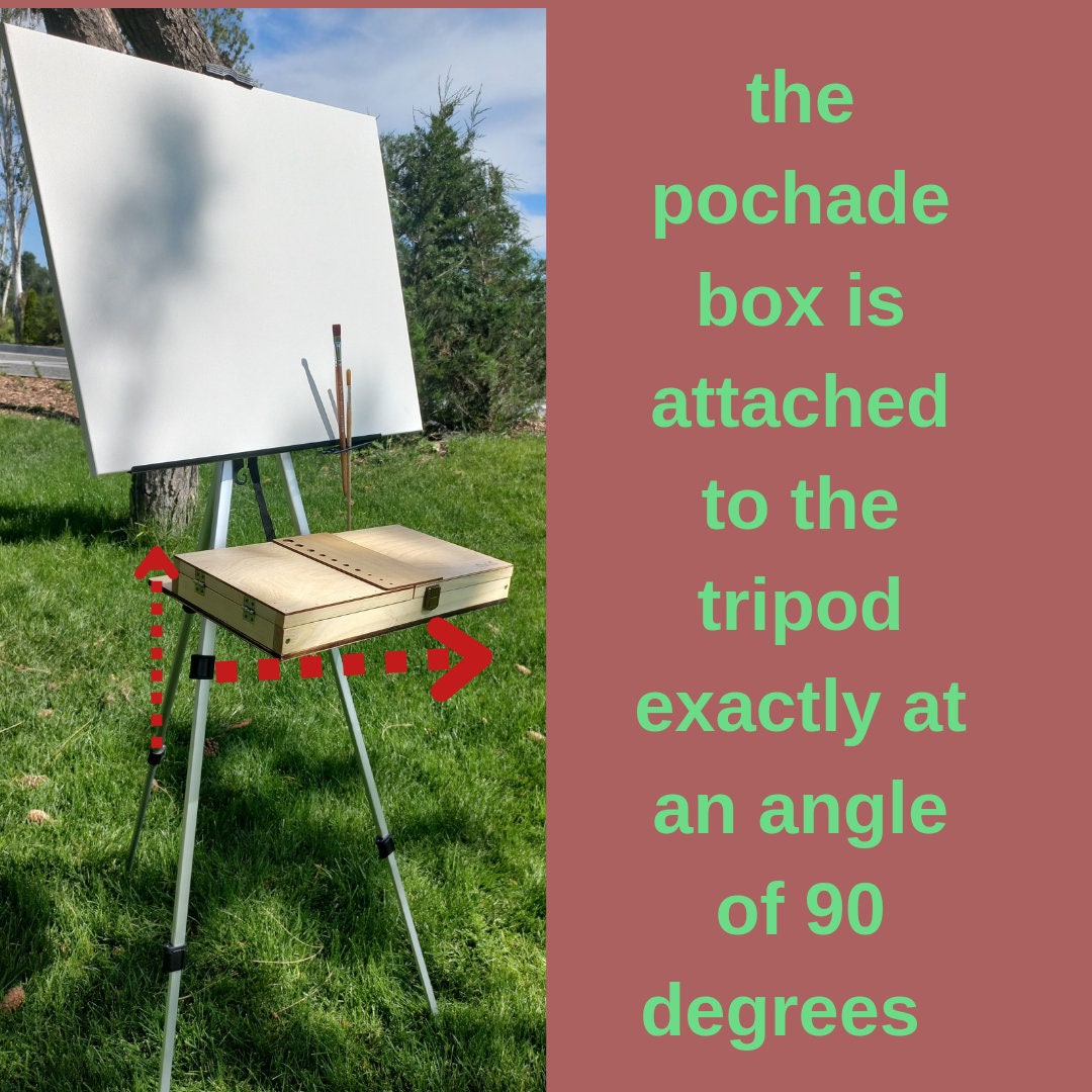 Plein Air Pochade Box – 43,2x34,8x13,2 Cm, Staffelei & Malkoffer In Einem, Aus Holz
