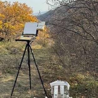Boîte à Pochade En Bois Par Shrubmart - Chevalet Portable Pour Peinture En Plein Air - Fait Main