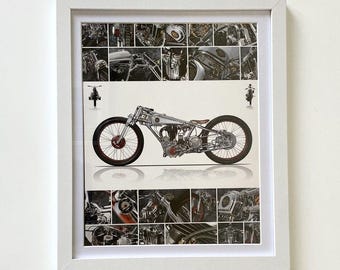 Chrome Hearts motorcycle 9x11 Framed poster