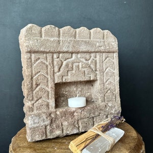 A Piece of History: Vintage Indian Sandstone Altar