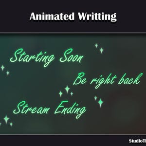 Animerad strömskrivning / Transparent bakgrund / Börjar snart / Är strax tillbaka / Stream slut /