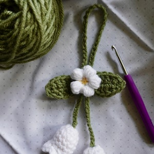 Crocheted Lily of the Valley Car Hanging Accessory | Two colors | perfect for yourself and as a gift! | Car Accessory | Crochet |