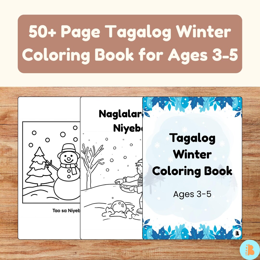Tagalog Winter Worksheets Ages 3–5 — 50+ Pages, Preschool Activities ...