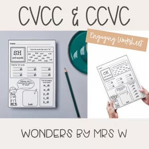 CVCC och CCVC | Arbetsblad | Resurs för oberoende lärande | Utskrivbar