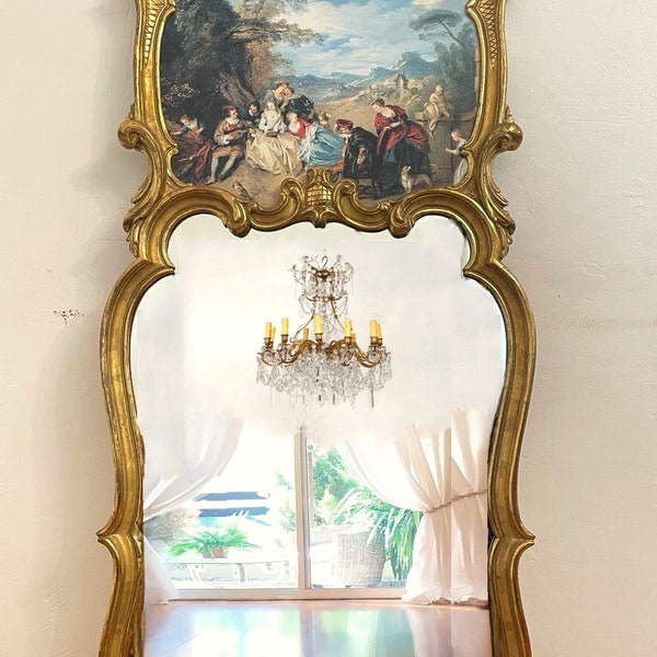 Miroir Trumeau, style Louis XV