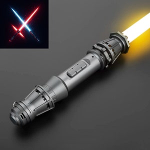 Rey's Skywalker NeoPixel Lightsaber Staff: Eco Rgb Base Lit with Sensitive Smooth Swing Xeno3 Pixel Metal Hilt Heavy Skywalker Star Wars